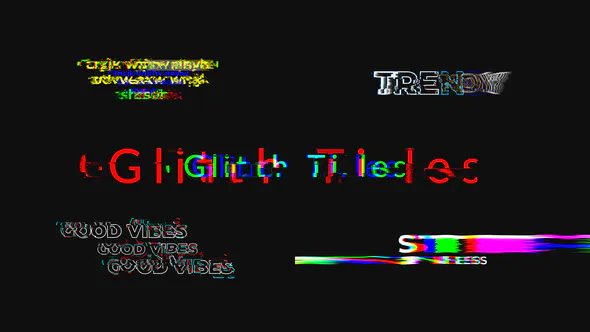 故障标题Glitch Titles-AE模板