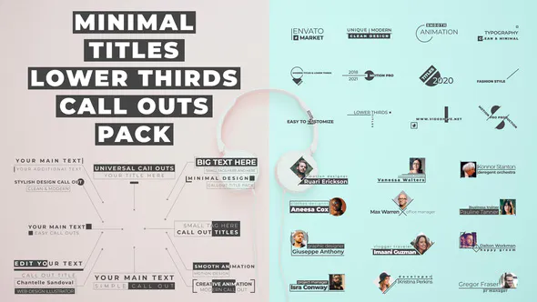 文字标题呼出标注Minimal Titles/Lower Thirds/Call Outs Pack-AE模板