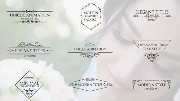 复古浪漫装饰优雅的标题 V2Elegant Titles V2-AE模板