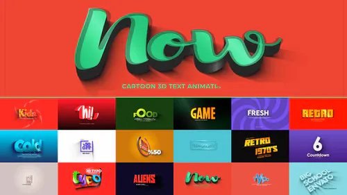 3d 排版场景3d Typograpy Scenes-AE模板