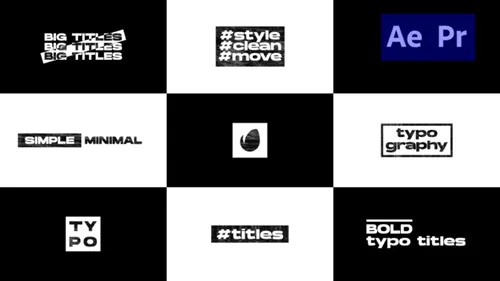 动画粗体标题Big Typo Titles-AE模板