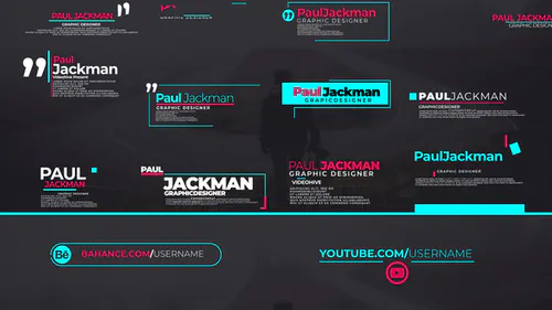 徽标动画后效模板盒子标题Lower Thirds And Logo Animation-AE模板