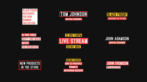 基本图形莫格特运动图形模板10 Grunge Text-AE模板