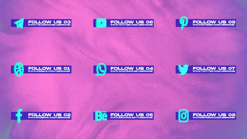 Social Media Pack Version 001社交媒体包版本 001-AE模板