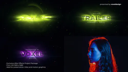 代码数据动作预告片标题Action Trailer Title-AE模板
