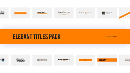 优雅的标题包Elegant Titles Pack-AE模板