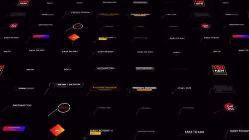 图表干净企业时尚标题包Call Out Title Pack-AE模板