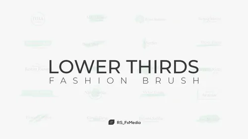 时尚广播刷Lower Thirds | Fashion Brush-AE模板