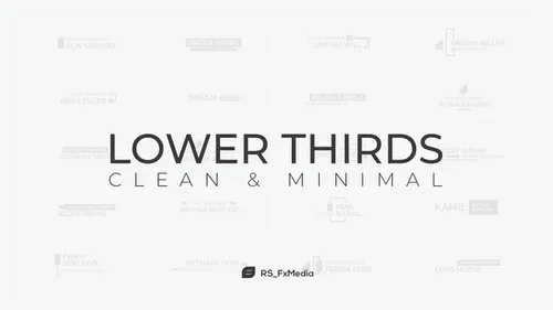 清洁和最小Lower Thirds | Clean & Minimal-AE模板