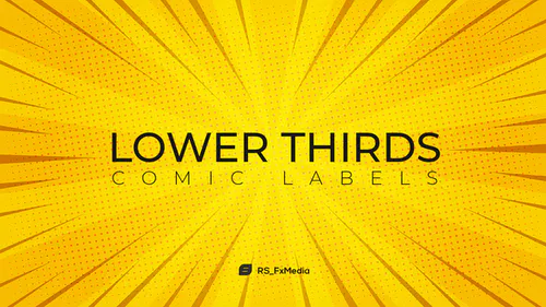 漫画标签Lower Thirds | Comic Labels-AE模板