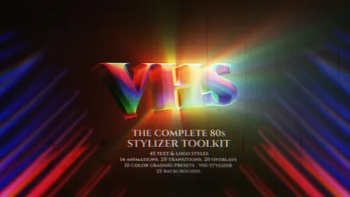 完整的 80 年代造型师工具包 | 复古文字制作工具The Complete 80s Stylizer Toolkit | Retro Text Maker-AE模板