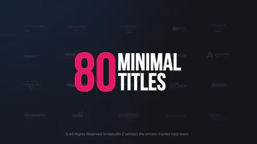 最小标题包首映式时尚的文字Minimal Titles Pack-AE模板