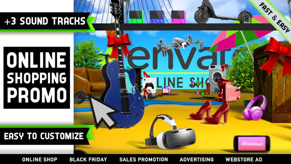 网上购物商店促销Online Shopping Store Promo-AE模板