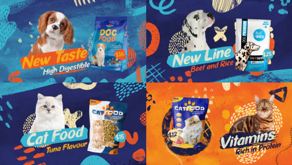 宠物食品幻灯片水彩画Pet Food Slideshow-AE模板