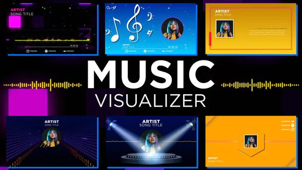 音乐可视化包音频频谱Music Visualizer Pack-AE模板