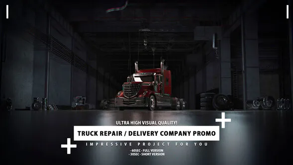 送货公司和卡车维修促销Delivery Company and Truck Repair Promo-AE模板