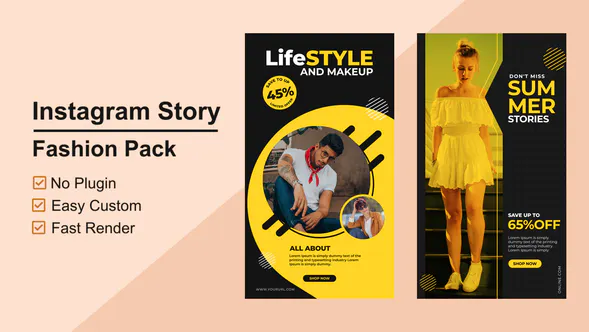 博客服装时尚Item tags-AE模板