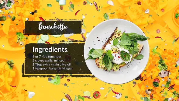 烹饪卡通片厨师饮料食物水果比萨Cooking Classes-AE模板