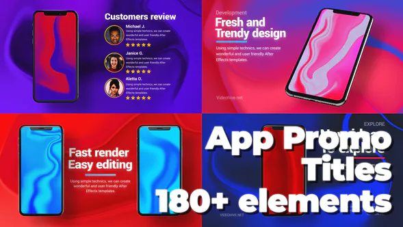 应用促销苹果应用程序苹果手机 11App Promo Titles-AE模板