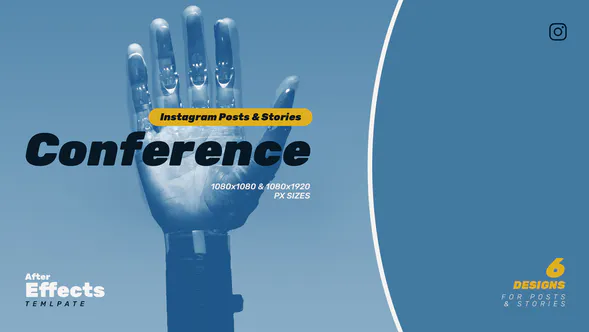 会议商业故事和帖子 B76Conference Business Stories & Post B76-AE模板