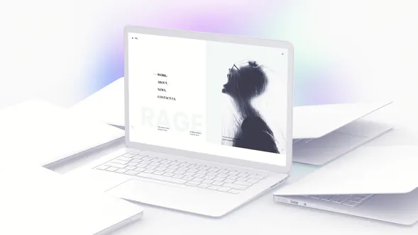 动画笔记本电脑模型二合一Animated Laptop Mockup 2 in 1-AE模板