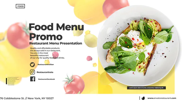 食物菜单快餐市场Food Menu Promo-AE模板