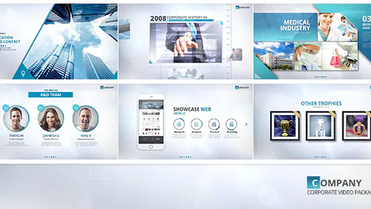 公司照片显示专辑开场The Company-AE模板