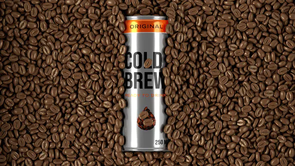 冷咖啡罐包装模型Cold Coffee Can Packaging Mockup-AE模板