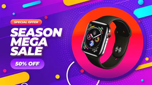 黑色星期五丰富多彩商业交易折扣时尚标识Super Sale Promo-AE模板