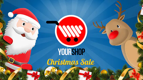 圣诞老人和驯鹿的圣诞广告Christmas Commercial with Santa & Reindeer-AE模板