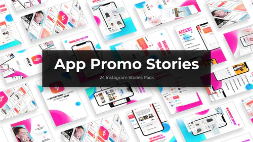 24 个应用宣传故事24 App Promo Stories-AE模板