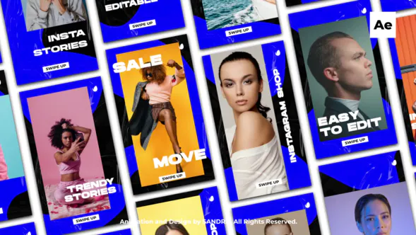 元素活力商业Instagram Stories-AE模板