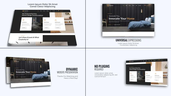 动态网站展示Dynamic Website Presentation-AE模板