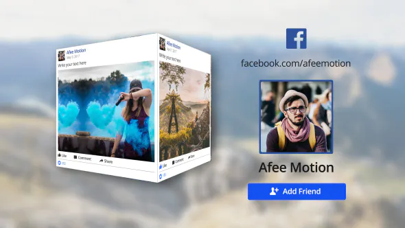 立方体相片Facebook Promo-AE模板