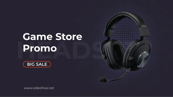 促销产品 | 游戏商店耳机 B100Sale Product Promo | Game Store B100-AE模板