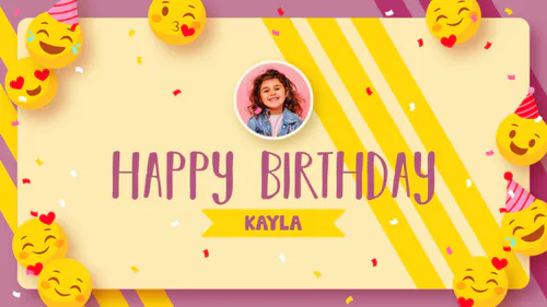 表情符号生日快乐Emoji Happy Birthday-AE模板