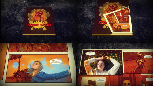 漫画介绍卡通片Comic Slideshow-AE模板