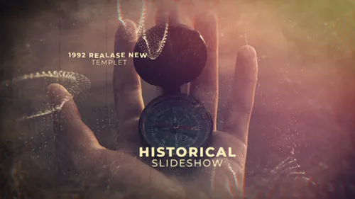 黑暗的画画墨水手稿History Slideshow-AE模板