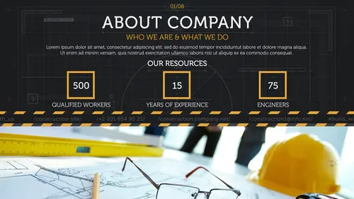 工地建筑学几何学工业Construction Site Promo-AE模板