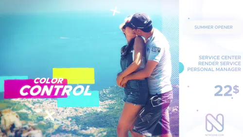 夏季乐趣假期介绍Summer Opener-AE模板