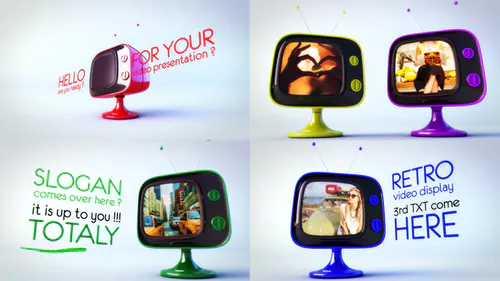 复古电视业务介绍RETRO TV-AE模板