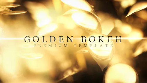 金色散景辉光金子粒子Golden Bokeh-AE模板