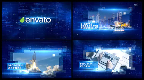 计算机数据高科技全息Digital Promo-AE模板