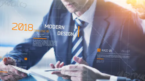 商业计算机Hud信息图技术Corporate Parallax Slideshow-AE模板
