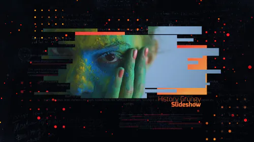 手写墨水开场粒子History Grungy Slideshow-AE模板