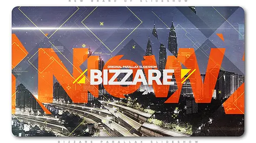 数字卷轴放映机Bizarre Parallax Slideshow-AE模板