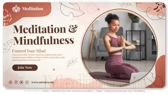 冥想瑜伽宣传片Meditation Yoga Promo-AE模板
