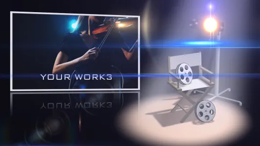 卷轴照片相机蓝色Director_project-AE模板