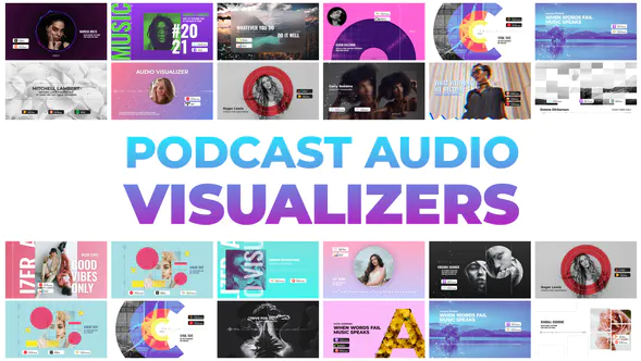 播客音频可视化工具Podcast Audio Visualizers-AE模板