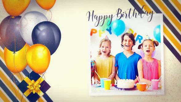 生日快乐祝贺情感家庭Happy Birthday-AE模板